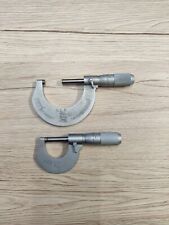 Fowler Helios Outside Micrometer Set Of 2 Size 0-1 And 1-2 Made In Germany