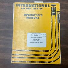 International Ih 100e Operator Maintenance Manual Crawler Track Loader Guide