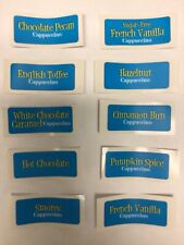 Commercial Cappuccino Machine Assorted Flavor Labels 10 One Of Each Flavor New