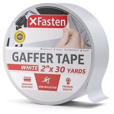 Xfasten White Gaffer Tape 2 Inch X 30 Yards Non-reflective Matte Finish No ...