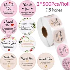 1000pcs 1.5 Thank You Stickers Thank You For Supporting Small Business Labels