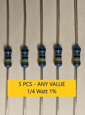 5 Pcs - 1 14w Metal Film Resistors - 0 To 22meg - Pick Values - Mr Circuit