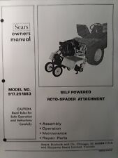 Sears Garden Tractor 3-point 8 Hp Roto Tiller Owner Parts Manual 917.251883