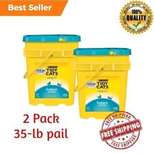 2 Pack Tidy Cats Instant Action Scented Clumping Clay Cat Litter 35-lb Pail