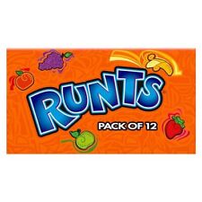 Runts Hard Chewy Fruity Candy 5 Ounce Theater Candy Boxes Pack Of 12