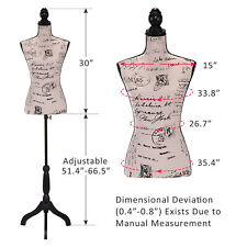 Tripod Base Female Dress Mannequin Torso Clothing Fabric Surface Display Stand