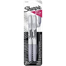 Sharpie Metallic Permanent Markers Fine Point 2 Count Silver Silver