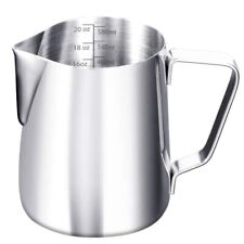 20 Oz Espresso Coffee Milk Frothing Steaming Stainless Steel Pitcher With Scale