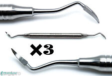 3 Dental Root Tip Pick Sharp Elevators Double End Surgical Upgraded Instruments
