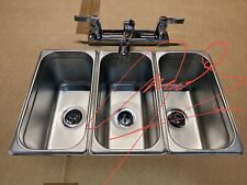 Standard 3 Compartment Sink Set For Portable Concession Sinks