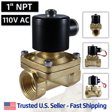 1 110 Volts Ac Electric Brass Solenoid Valve Water Gas Air 120 Vac