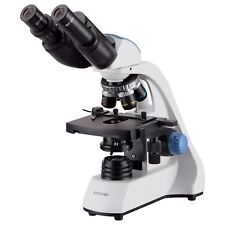 Amscope 40x-2500x Led Binocular Compound Microscope W 3d Two-layer Mechanical St