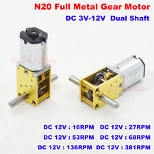 Dc 3v-12v Dual Shaft Mini Micro N20 Gear Motor Full Metal Gearbox Diy Robot Car