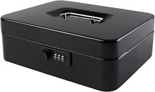 Kyodoled Large Cash Box With Combination Lock Safe Metal Money Box With Money...