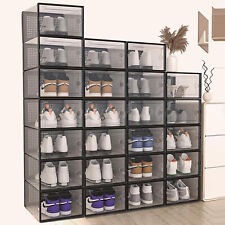 24x Shoe Storage Box Xl Stackable Plastic Sneaker Organizer Sneaker Display