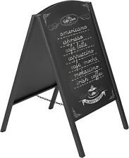 Black Metal Large A-frame Erasable Decorative Chalkboard Signagemenu Board