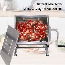 Kitchen Meat Mixer Tilt Tank With Lid 15lbs 7.5l Manual Sausage Mixing Machine