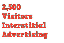 2500 Unique Website Traffic Usa Geo Targeted Interstitial Ads For 2-3 Days