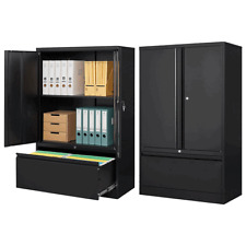 Lateral File Cabinetmetal Storage Cabinet With Drawer For Home Office Files A4