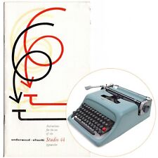 Studio 44 Typewriter Instruction Manual Antique User Vtg Olivetti Underwood