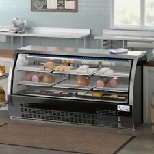 82 Black Curved Glass Refrigerated Deli Case