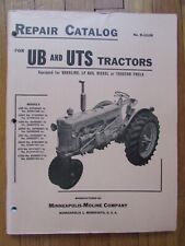 Minneapolis Moline Ub Uts Tractor Repair Parts Catalog  Original 