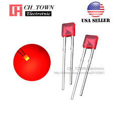 100pcs 2x3x4mm Diffused Red Light Rectangle Rectangular Square Led Diodes Usa