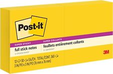 Post It Super Sticky Notes 3x3 In 12 Pads 2x The Sticking Poweryellow 1 Pack
