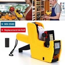 Mx-5500 8 Digits Price Tag Gun Labeler Labeller With Sticker Labels Refill Ink