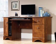 Executive Computer Desk Wood Home Office Professional File Cabinet Drawers Shelf