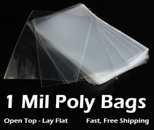 Clear Plastic Bags 100 200 300 500 1000 Flat Open Top Poly Baggies Fda 1mil