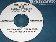 Tektronix 2230 Oscilloscope Service Operators Manuals 2 Volumes