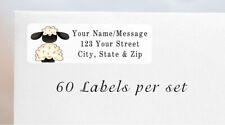 60 Personalized Return Address Labels 23 X 1 34 - Primitive Country Sheep