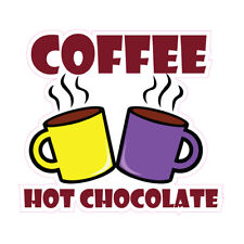 Food Truck Decals Coffee Hot Chocolate Restaurant Food Concession Sign Brown
