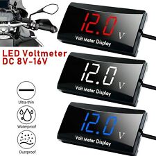 12v Digital Led Display Voltmeter Voltage Gauge Panel Meter Car Motorcycle