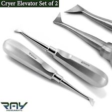 Set Of 2 Surgical Cryer Root Elevator Dental Tooth Extracting Surgery Instrument