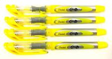 Pentel 247 Highlighter Chisel Tip Bright Yellow Ink Lot Of 4