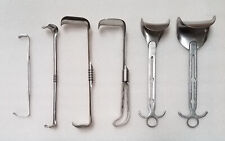 Surgical Retractors Various Sizes And Manufacturers 6 Pcs.