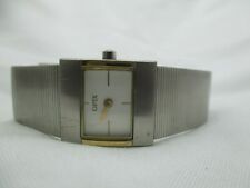 Classic Opex Watch Gold Silver Tone Stainless Steel Band Rectangular Face