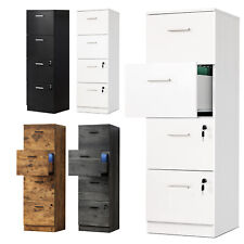 4-drawer Filing Cabinet Vertical File Cabinet Lockable Office Storage Drawers