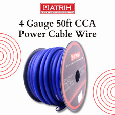 Atrih Tech 4 Gauge 50ft Cca Car Audio Power Cable Wire - Blue