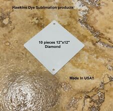 12 X 12 Aluminum Sublimation Blanks- Diamond Shaped Highway Sign 10pcs