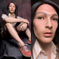 Greneker Male Man Mannequin Seated Full Realistic Vintage Adjustable Glass Eyes