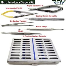 Micro Periodontal Surgery Kit Dental Oral Surgery Instruments Cassette
