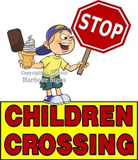 Children Crossing Decal Ice Cream Food Truck Concession Sticker Choose Size