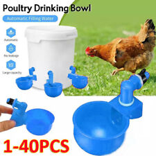 1-40x Automatic Water Cups Poultry Drinker Waterer Chicken Duck Quail Drinking