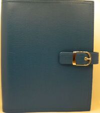Day-timer Teal Green Soft Leather Notebook 7-ring Binder Empty 9.5x7.75 Read