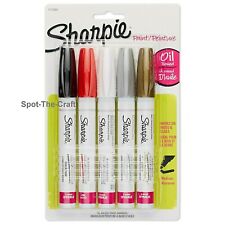 Sharpie Oil Based Paint Markers Assorted Black Red White Silver Gold 1770458