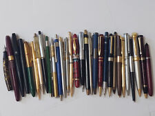 Lot Of 30 Mixed Vintage Ballpoint Fountain Pens And Mechanical Pencils