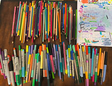 Lot Of Mixed Media Art Jornaling Artist Markers Colored Pencils Sharpie Crayola